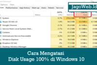 Cara Mengatasi Disk Usage 100% di Windows 10